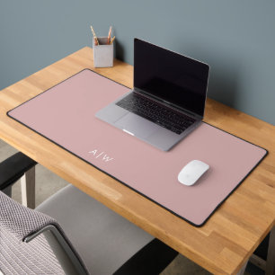 Minimal Modern Dusty Roos Monogram Initialen Kanto Bureaumat