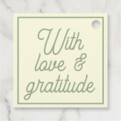 Minimal Modern Editable Wedding Bedankjes Labels (Achterkant)