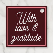 Minimal Modern Editable Wedding Bedankjes Labels (Achterkant)