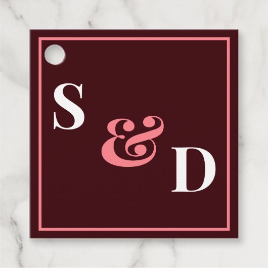 Minimal Modern Editable Wedding Bedankjes Labels (Voorkant)