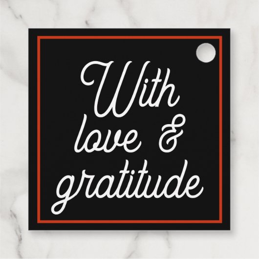 Minimal Modern Editable Wedding Bedankjes Labels (Achterkant)