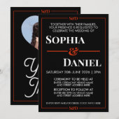 Minimal Modern Editable Wedding Kaart (Voorkant / Achterkant)