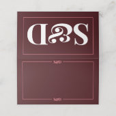 Minimal Modern Editable Wedding Plaatskaartje (Buitenkant ongevouwen)