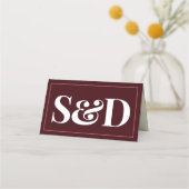 Minimal Modern Editable Wedding Plaatskaartje (Achterkant)