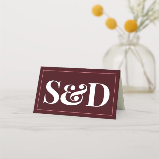 Minimal Modern Editable Wedding Plaatskaartje (Achterkant)