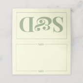 Minimal Modern Editable Wedding Plaatskaartje (Buitenkant ongevouwen)