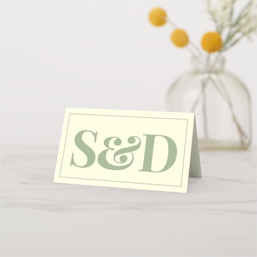 Minimal Modern Editable Wedding Plaatskaartje (Achterkant)