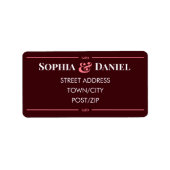 Minimal Modern Editable Wedding RSVP Address Label (Voorkant)