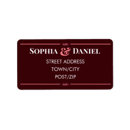 Minimal Modern Editable Wedding RSVP Address Label