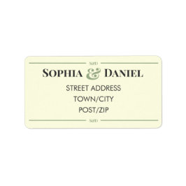 Minimal Modern Editable Wedding RSVP Address Label