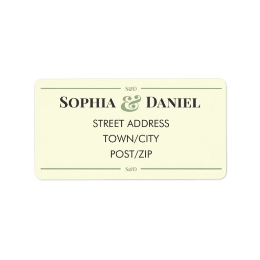 Minimal Modern Editable Wedding RSVP Address Label (Voorkant)