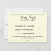 Minimal Modern Editable Wedding RSVP Kaartje (Voorkant)