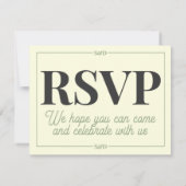 Minimal Modern Editable Wedding RSVP Kaartje (Achterkant)