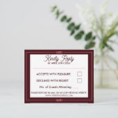Minimal Modern Editable Wedding RSVP Kaartje (Staand voorkant)