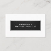 Minimal Modern Elegant Black Leather Photo QR Code Visitekaartje (Achterkant)