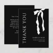 Minimal Modern Elegant Eenvoudig Boog Afstuderen Bedankkaart (Voorkant / Achterkant)