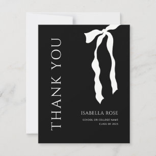 Minimal Modern Elegant Eenvoudig Boog Afstuderen Bedankkaart