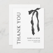 Minimal Modern Elegant Eenvoudig Boog Afstuderen Bedankkaart (Voorkant / Achterkant)