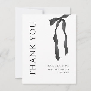 Minimal Modern Elegant Eenvoudig Boog Afstuderen Bedankkaart