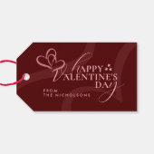 Minimal Modern Elegant Typography Valentines Day Cadeaulabel (Achterkant Horizontaal)