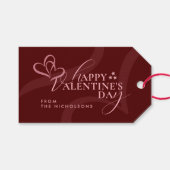 Minimal Modern Elegant Typography Valentines Day Cadeaulabel (Voorkant (Horizontaal))