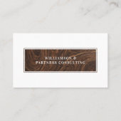 Minimal Modern Elegant Woodgrain Photo QR Code Visitekaartje (Achterkant)