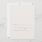 Minimal Modern Elopement Announcement Card Kaart (Achterkant)