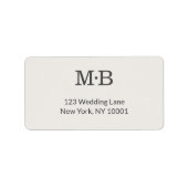 Minimal Modern Elopement Wedding Address Label (Voorkant)