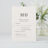 Minimal Modern Elopement Wedding RSVP Card (Staand voorkant)