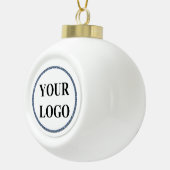 Minimal Modern Engaged Verloving Photo ADD LOGO Keramische Bal Ornament (Rechts)