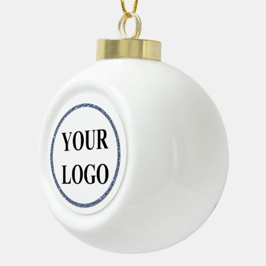 Minimal Modern Engaged Verloving Photo ADD LOGO Keramische Bal Ornament (Rechts)