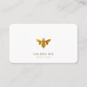 Minimal Modern Faux Gold Bee Honey Bee Visitekaartje (Voorkant)