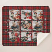 Minimal Modern Festive Rustic Family Photos Sherpa Deken (Voorkant (horizontaal))