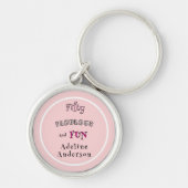 Minimal Modern Fifty Fabulous Fun Pink 50 Birthday Sleutelhanger (Voorkant)