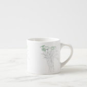 Minimal Modern Flower Outline voor vrouwen Espresso Kop (Rechts)