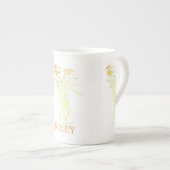  Minimal Modern Flower Outline voor vrouwen Porselein Kop (Voorkant rechts)