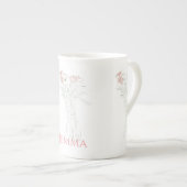  Minimal Modern Flower Outline voor vrouwen Porselein Kop (Voorkant rechts)