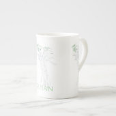  Minimal Modern Flower Outline voor vrouwen Porselein Kop (Voorkant rechts)