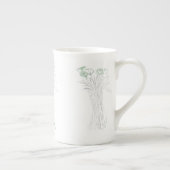  Minimal Modern Flower Outline voor vrouwen Porselein Kop (Rechts)