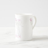  Minimal Modern Flower Outline voor vrouwen Porselein Kop (Voorkant rechts)