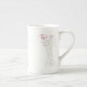  Minimal Modern Flower Outline voor vrouwen Porselein Kop (Rechts)