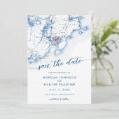 Minimal Modern Gloucester Massachusetts Kaart (Staand voorkant)