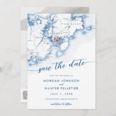 Minimal Modern Gloucester Massachusetts Kaart (Voorkant / Achterkant)