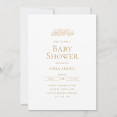 Minimal Modern Gold Script Moslim Baby shower Kaart (Voorkant)