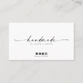 Minimal Modern Handmade Price Tag Visitekaartje (Voorkant)