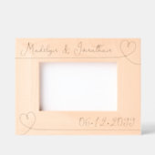 Minimal Modern Hearts Wedding Valentijnsdag Namen Gegraveerde Lijstjes (Voorkant)