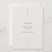 Minimal Modern Ivoor Elegant Save the Date Kaart (Achterkant)