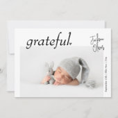 Minimal Modern Landschap Baby Foto Geboorte Aankondiging (Voorkant)