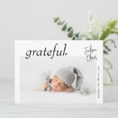 Minimal Modern Landschap Baby Foto Geboorte Aankondiging (Staand voorkant)