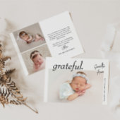 Minimal Modern Landschap Baby Foto Geboorte Aankondiging